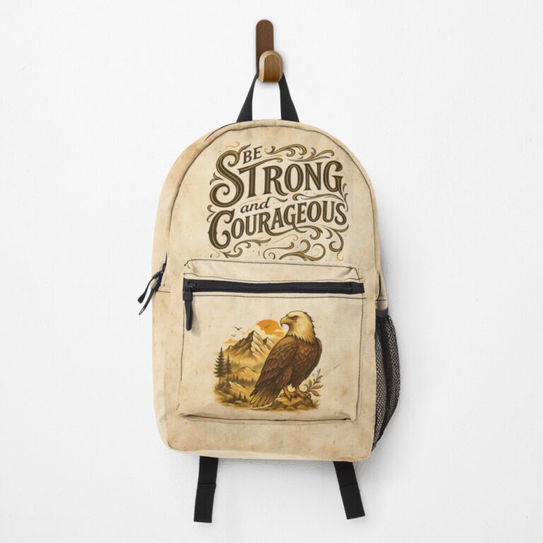Be Strong And Courageous Eagle – Backpack